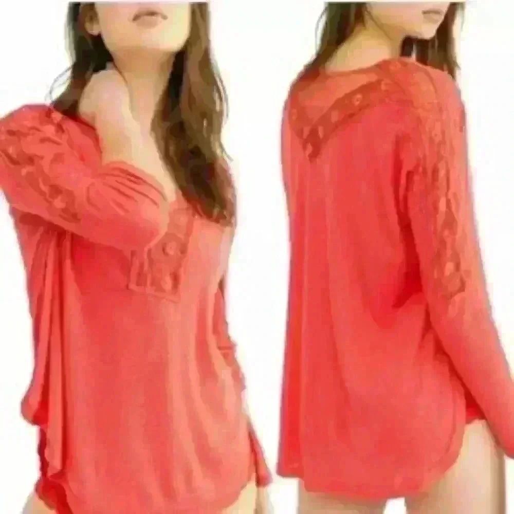 Free People Lola Long Sleeve Shirt, Size S